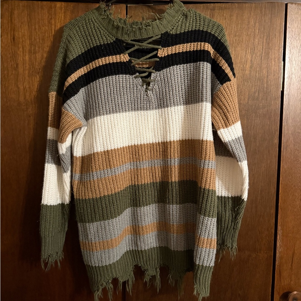 Multi colored lightweight sweater